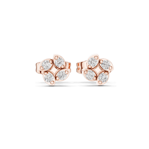 Boucles d'oreilles en diamants cultivés en laboratoire, 0,144 CT, clarté VVS-VS EF, disponibles en or 18 carats, 14 carats, 10 carats et argent 925 - Product Image 1