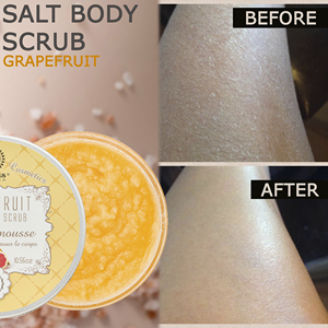 Grapefruit Sea Salt <b>Body</b> <b>Scrub</b> Natural Exfoliating <b>Body</b> <b>Scrub</b> with Cocoa Butter Coconut Oil Grapeseed Oil Vitamin E Moisturizing - Product Image 3