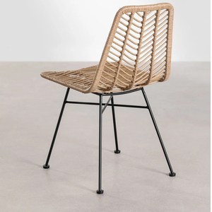 Gouda Modern Dining Chair Starkes Eisen mit synthetischer Rattan-Rückenlehne für den Innen-und Außenbereich in Wohnungen - Product Image 4