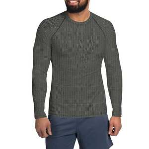 Vêtement de compression à manches longues imprimé pour hommes en gros personnalisé, en spandex et nylon, impression par sublimation, respirant et à séchage rapide - Product Image 1