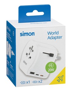 Adattatore da viaggio universale + USB e 2 USB-C (Simon CL410101) - Product Image 6