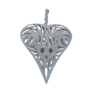 Adorno decorativo de pared de corazón colgante de Metal de hierro de nuevo diseño Color blanco para decoración del hogar y Navidad hecho a mano a granel - Product Image 4