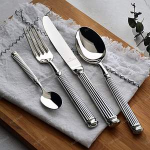 Juego de cubiertos de lujo decorativos para cenas y banquetes, juego de cubiertos para mesa de centro y servicio de postres, contemporáneo - Product Image 1