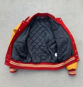 Custom Chenille Embroidery Leather Sleeve Baseball Letterman Outdoor Bomber <b>Jumper</b> Jacket <b>Women</b> <b>for</b> Men Collage Jacket 2025 - Product Image 3