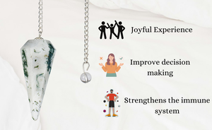 Péndulo de radiestesia de ágata de árbol natural a granel, Péndulo de piedras preciosas auténticas para adivinación de energía curativa y prácticas espirituales - Product Image 6