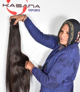 Cuticle Aligned 100% Natural Unprocessed Virgin Raw Indian Bundle Hair Black Women Human Hair <b>Extensions</b> - Product Image 3