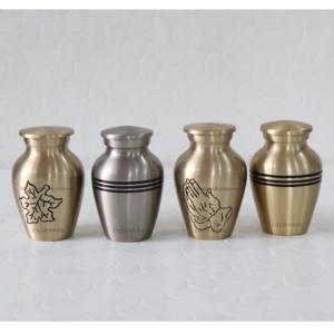 Petite urne en laiton du fabricant gravée à la main oiseaux souvenir en métal bijoux de crémation pour cendres humaines fournitures funéraires - Product Image 3