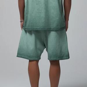 Shorts de sport unisexes de qualité supérieure, personnalisés, pour l'été, en coton lourd 100%, streetwear vintage, délavés à l'acide, effet soleil - Product Image 5