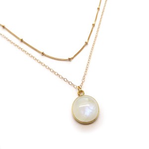 Pendentif lunette ronde en pierre de lune naturelle Collier de bijoux en pierre de lune Bijoux de mode Pendentifs et breloques - Product Image 4