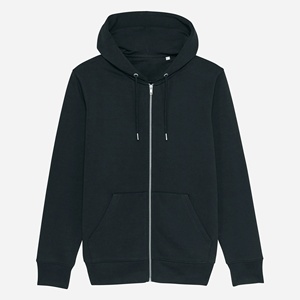 Pull à capuche d'hiver personnalisé pour hommes avec poche kangourou, couleur unie, écologique, polaire en poly/coton de grande taille, fait de couleur unie - Product Image 2