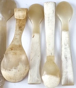 Natural Buffalo Horn Kitchen <b>Cutlery</b> Horn Spoons Horn Fork and Horn Knives Agate From India - Product Image 5