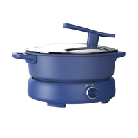 Casserole amovible, facile à nettoyer, antiadhésive, multifonctionnelle, électrique, commande manuelle, usage domestique, 1800W