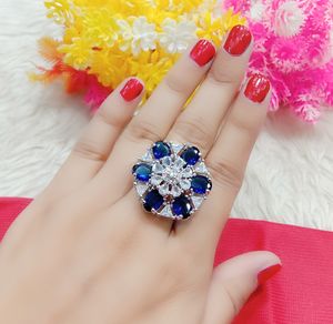 เครื่องประดับเพชร CZ ลายดอกไม้หลายสีและเพชร CZ อเมริกันเครื่องประดับออกแบบใหม่สำหรับผู้หญิงเครื่องประดับผลิตภัณฑ์จำนวนมากปรับแต่งได้ - Product Image 5