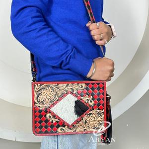 Brand New Designer Luxury Classic Manufacturer Checkered Pattern Minibag Custom Tooled Genuine Cow Leather Female Crossbody <b>Bag</b> - Product Image 1