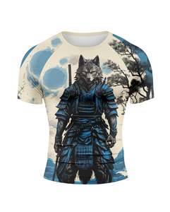 Camisetas de Protección Solar al por Mayor, Camiseta de Surf Estampada Unisex, Logotipo Personalizado, Protección UV, Ropa Deportiva de Manga Corta para Gimnasio - Product Image 3