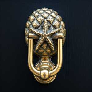 ที่เคาะประตูผึ้งผึ้งโบราณทำจากทองเหลือง - Product Image 3
