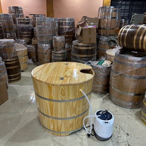 PRODUITS VIETNAMIENS BAIGNOIRE PORTABLE EN BOIS DE STYLE JAPONAIS BAIGNOIRE OFURO BAIGNOIRE EN BOIS FORME DE BAIN ROND EN BOIS - Product Image 5