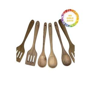 Ensemble de cuillères en bois écologiques Ustensiles en bois naturel faits à la main pour la cuisine Servir à manger Ustensiles de cuisine en gros en vrac - Product Image 6