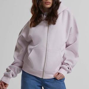 ODM OEM hiver logo personnalisé 100% coton avec poche pull surdimensionné français éponge porter décontracté entraînement Style Y2k sweats à capuche pour femmes - Product Image 1
