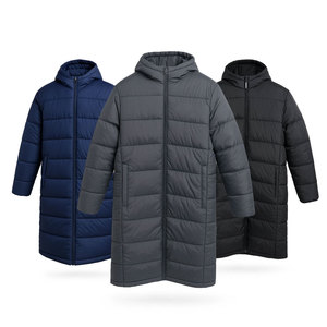 Nouvelle arrivée 2026, veste longue à capuche pour homme, fermeture éclair intégrale, polyester avec revêtement PU pour l'eau, style unique - Product Image 1