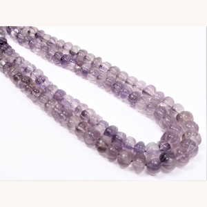 Cuentas de Amatista Púrpura Natural de 16 Pulgadas, 7-10 mm, Talladas en Forma de Sandía, Calabaza y Melón, Piedras Preciosas para Manualidades - Product Image 6