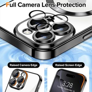Funda Transparente para Apple iPhone 16 Pro Max con Anillo Magnético y Protección de Cámara Electrochapada en Plata - Product Image 6
