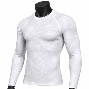 Men's Breathable <b>Long</b> <b>Sleeve</b> Compression Shirt Camo Gym Fitness Tight <b>Base</b> <b>Layer</b> Sportswear Custom OEM Wholesale - Product Image 3
