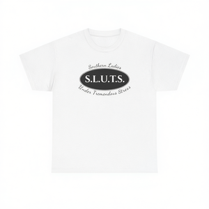 T-shirt Southern Ladies Under Tremendous Stress bianca unisex per adulti, girocollo, manica corta, stampa serigrafica - Product Image 2