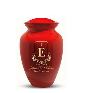 Urna de cremación para adultos personalizada, lápida de latón grabada a medida en estilo moderno, roja con nombre, fecha, forma de lápida personalizada - Product Image 6