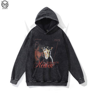 Jersey de 450gsm de alta calidad personalizado en blanco pesado de gran tamaño peso pesado 100% algodón-polar hombres Sudadera con capucha - Product Image 2