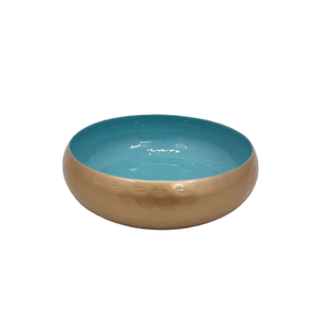 Kitchenware High Quality <b>Metal</b> Iron Round Bowl Blue Meena Modern Design Fruit Bowl for Table <b>Top</b> & Restaurant Supplies - Product Image 1