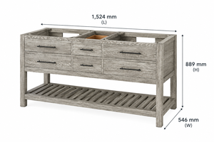 Wood Floating <b>Bathroom</b> Vanity – Warm Wood <b>Bathroom</b> <b>Cabinet</b> Wall Mounted, Modern Minimalist Natural Wood Finish - Product Image 3