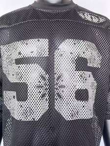 Maillot de football américain noir sérigraphié à col rond pour hommes, maillot respirant à manches courtes, sport ample, maille 100% polyester - Product Image 5