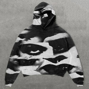 Streetwear en détresse imprimé sur mesure par OEM Sweat à capuche lourd surdimensionné délavé à l'acide sans ficelle couleur vive grande taille brodée - Product Image 4