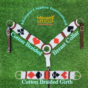 Bas quantité minimale de commande Western équitation coton tressé poitrine collier correspondant circonférence taille et couleur personnalisées vente en gros fabricant exportateur - Product Image 1