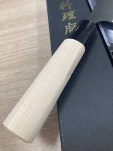 HIDARI YORIMITSU SUJ2 núcleo de acero al carbono revestido de acero inoxidable cuchillo Deba grueso de 16cm hecho en Saga Pref. Alta calidad japonesa - Product Image 4