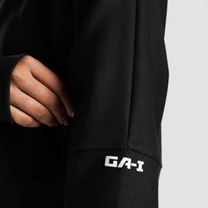 Sweat-shirt noir monocolore pour femme, idéal pour les entraînements quotidiens, en soie tricotée respirante avec impression en relief, style streetwear léger - Product Image 5