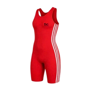 Maillot de lutte personnalisé imprimé sur le devant, bleu uni, débardeur, combinaison de sport sans manches, uniforme d'entraînement pour la lutte - Product Image 5