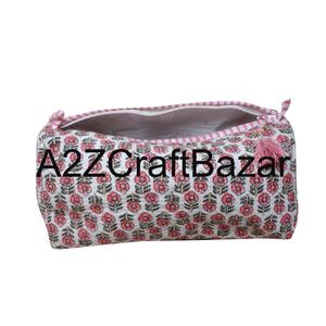 Bolsas de Cosméticos de Tela 100% Algodón Puro, Cierre de Cremallera con Borla, Diseño Moderno, Reutilizables, Ligeras, Multifuncionales, Bolsa de Maquillaje - Product Image 4