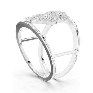 0.294 CT Lab Diamond Triple <b>Circle</b> <b>Ring</b> for Women VVS-VS EF Clarity 18KT, 14KT, 10KT Gold & 925 Silver Moissanite & - Product Image 5