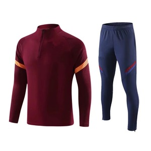 Ensemble veste et pantalon de sport décontracté à demi-fermeture éclair pour hommes Kit de maillot de football pour adultes pour les jeux et les vêtements - Product Image 2