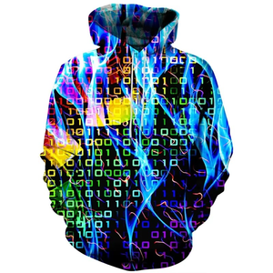 Sweat à capuche graphique Smog abstrait hommes vêtements 3D Traffiti néon imprimé nouveau dans les sweats à capuche femmes Harajuku mode Y2k pull sweat - Product Image 5