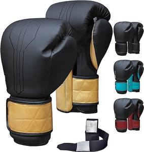 Gants de boxe professionnels en cuir synthétique pour le sparring, le Muay Thai, le kickboxing, l'entraînement et l'entraînement avec sac lourd - Product Image 3