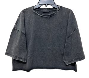 Blusa de Algodón para Mujer, Top Corto Informal de Verano, Camiseta de Manga Corta para Gimnasio y Deporte - Product Image 6