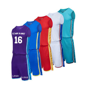 Conjunto de Pantalones Cortos y Camiseta de Baloncesto Bordados Personalizados, Uniforme Deportivo de Malla Suave de Secado Rápido para Hombre - Product Image 1