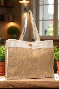 TerraNest personnalisé Durable Jute sac fourre-tout écologique fermeture éclair à la mode été femmes Shopping épaule fourre-tout réutilisable - Product Image 5