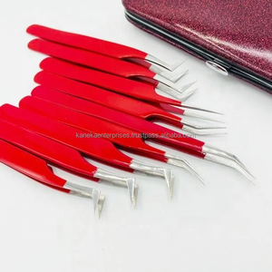 แหนบต่อขนตาสแตนเลสแบบกำหนดเอง ปลายไฟเบอร์ จับถนัดมือ ป้องกันไฟฟ้าสถิต รับผลิตแบรนด์ส่วนตัว สีตามสั่ง อุปกรณ์ต่อขนตา - Product Image 3