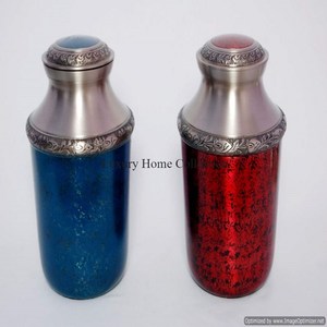 Set of 2 Metal Luxurious Design Funeral <b>Casket</b> <b>Ashes</b> Urns and Pots Minimalist Small Design Latest Arrival Custom Color Shade - Product Image 5