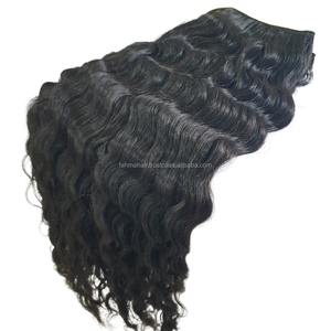 Luxury Double Weft <b>Machine</b> Deep Wave Hair Bundles 100% Human Virgin Remy Hair Extensions Cuticle Aligned Chemicals Free - Product Image 4