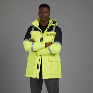 Gilet en polyester haute visibilité, veste de sécurité pour les travailleurs industriels, veste de sécurité minière, veste électrique imperméable, logo personnalisable - Product Image 1